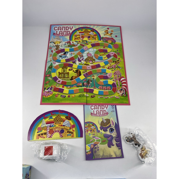 Candy Land Unicorn Edition Preschool Board Game Complete Gifts for Kids - Picture 2 of 6
